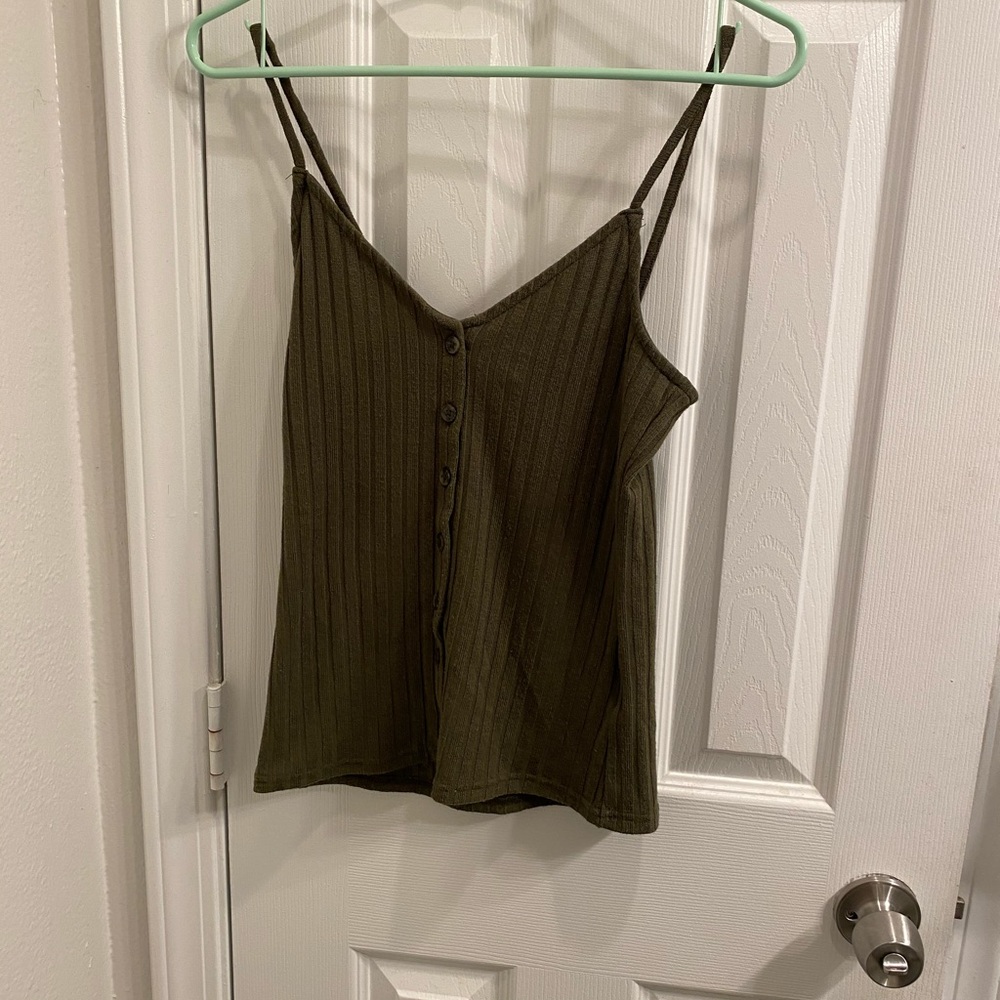 H&M olive green tank top